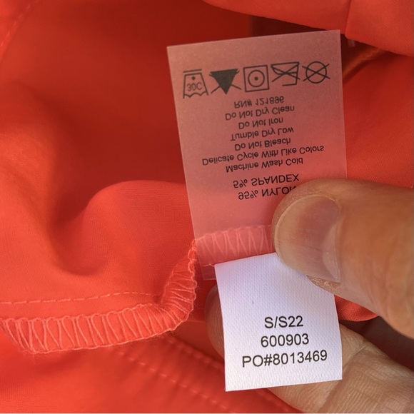 Title Nine Incrediboardie Swim Shorts 4” In Clementine NWT Sz 14 - Picture 6 of 16